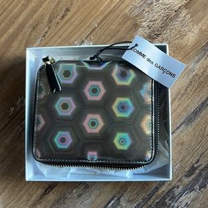 Comme Des Garçon Holographic Zipper Wallet